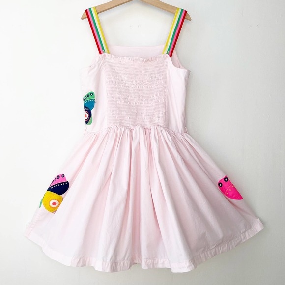 Mini Boden Pink Dress with Colorful Butterfly Design - Picture 5 of 11